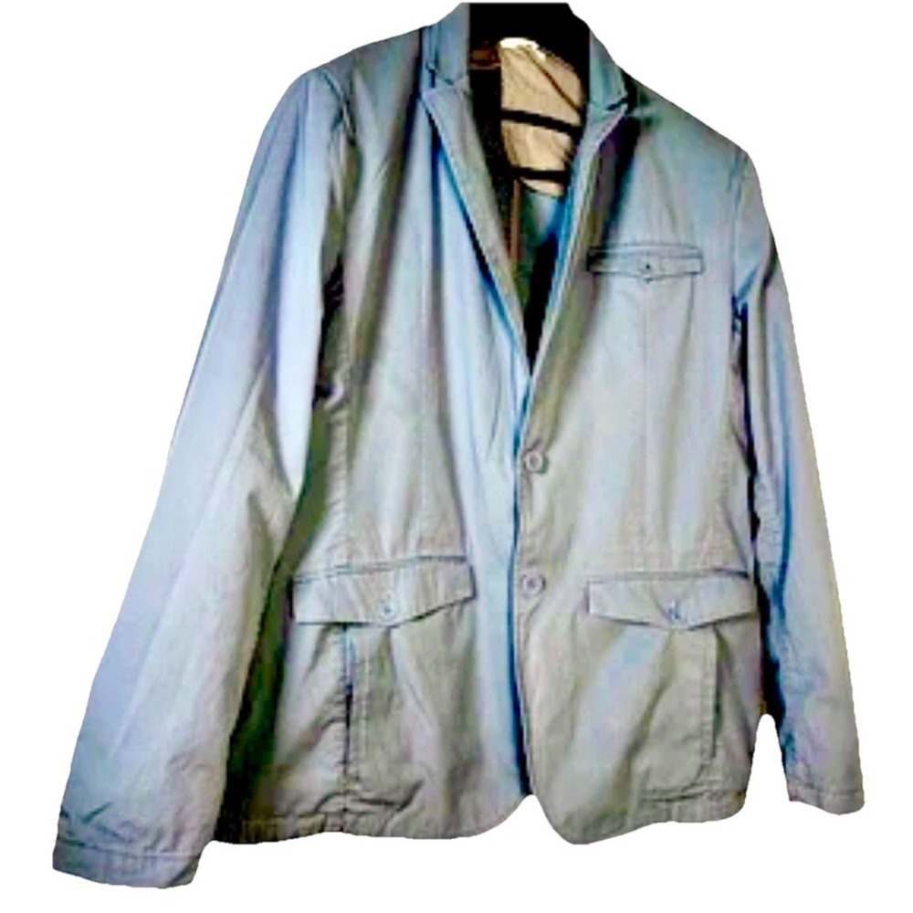 Calvin Klein  Blue Cotton 2  Button Slim Fit Casual Sport Coat Sz XL Travel